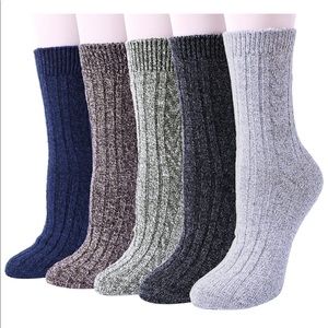 5 Pairs Womens Winter Warm Socks Thick Knit 2 Sets